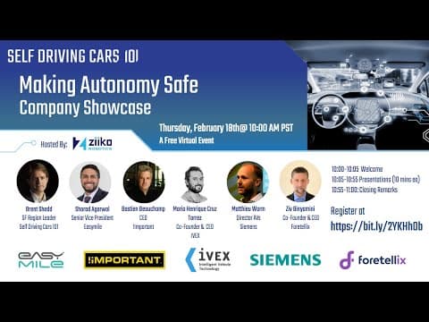SF Self Driving Cars 101 -  Making Autonomy Safe