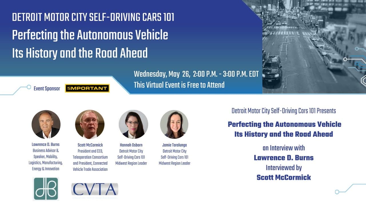 Detroit Motor City Self Driving Cars 101 - interviewing Larry Burns
