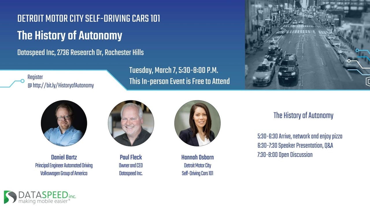 Detroit Self Driving Cars 101 -  The History of Autonomy