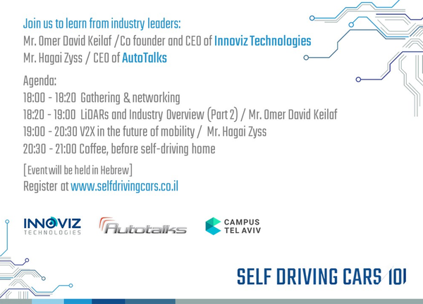 Self Driving Cars 101 - Innoviz & AutoTalks