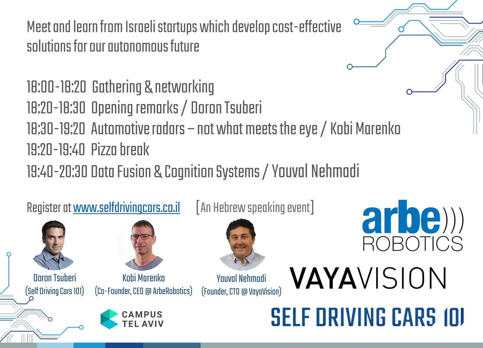 Self Driving Cars 101 -  VayaVision and Arbe Robotics